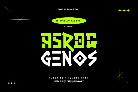Asrog Genos: A Futuristic Font for Modern Branding
