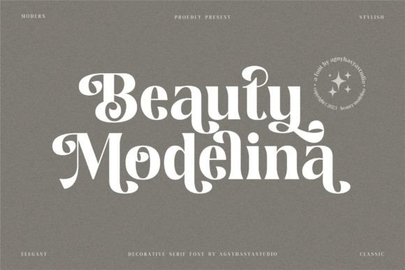 Beauty Modelina: A Modern Stylish Serif Display Font for Elegant Branding