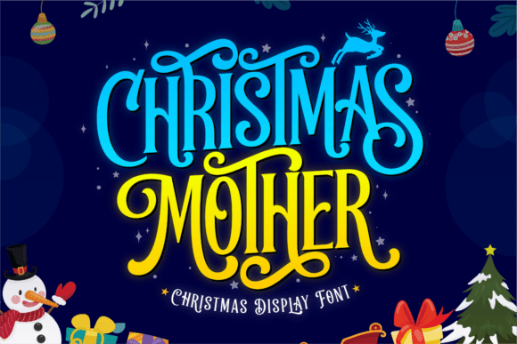 Christmas Mother Font for Festive Handmade Designs