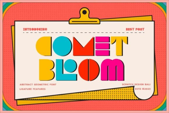 Comet Bloom Display Font for Handmade Branding