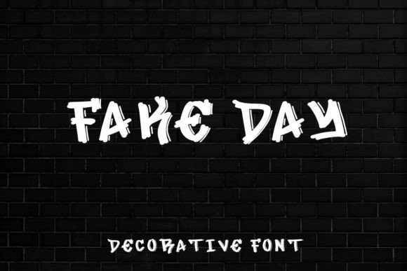Fake Day Font: Street Art Style Display Font for Crafters