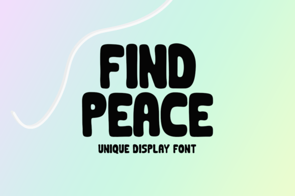 Find Peace Font: A Creative Display Typeface for Handmade Makers