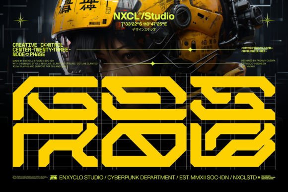 Gesrob: A Cyberpunk Display Font for Makers