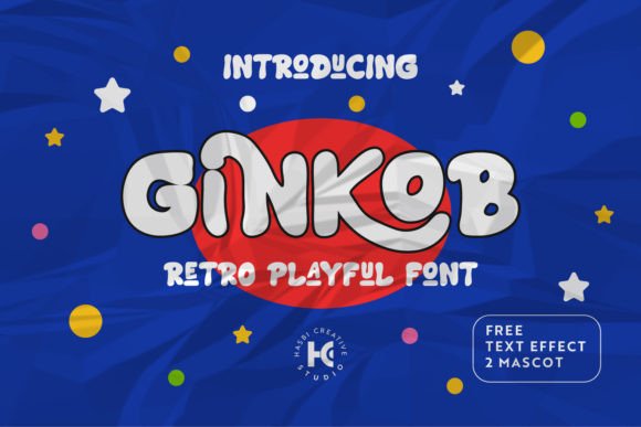Ginkob: A Retro Playful Font for Digital Branding