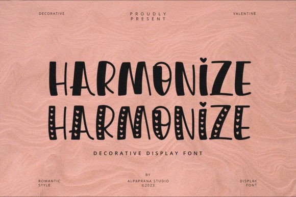 Harmonize Font: A Whimsical Display Typeface for Editorial Charm