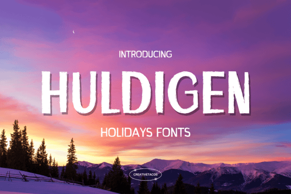 Huldigen: A Joyful Display Font for Holiday & Branding Projects