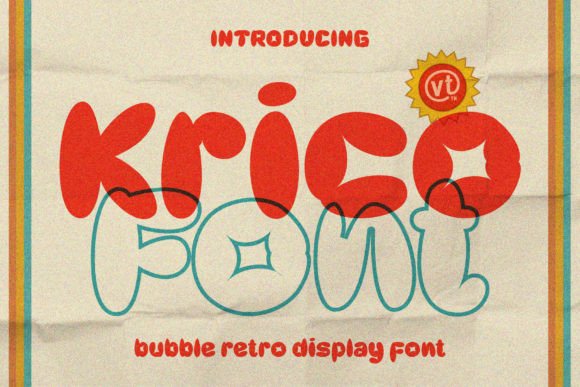 Krico Font: A Playful Display Font for Retro and Kids’ Digital Brands