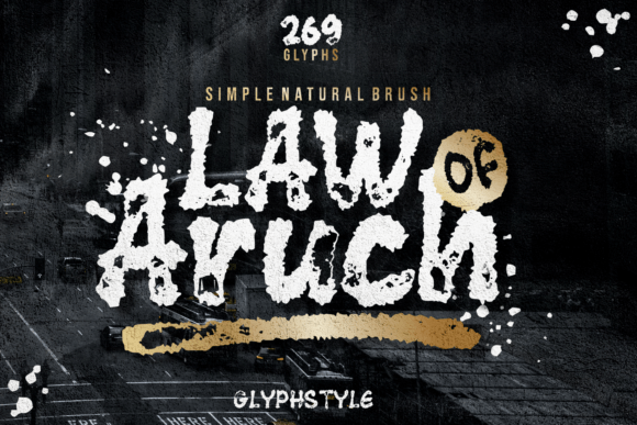 Law of Aruch: A Natural Brush-Style Display Font for Real Branding