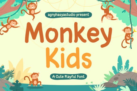 Monkey Kids Font: Playful & Cute Display Typeface for Makers