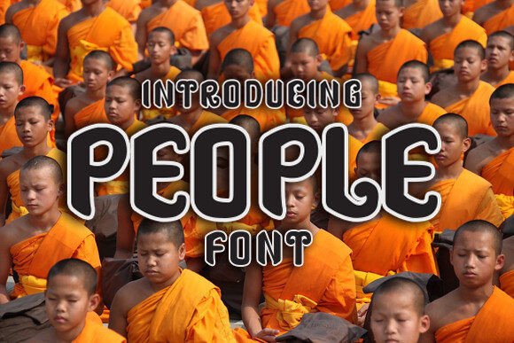 People Font: A Curly Display Typeface for Standout Web Headlines
