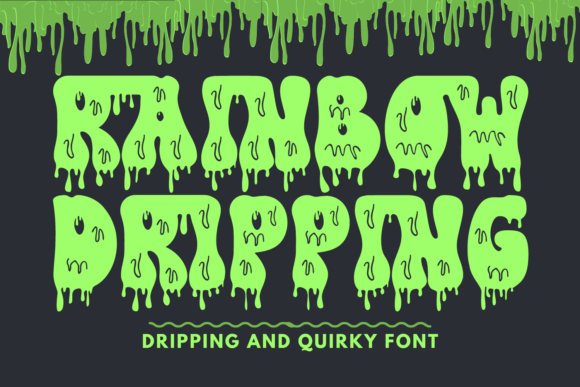 Rainbow Dripping: Bold, Playful Display Font for Impactful Design