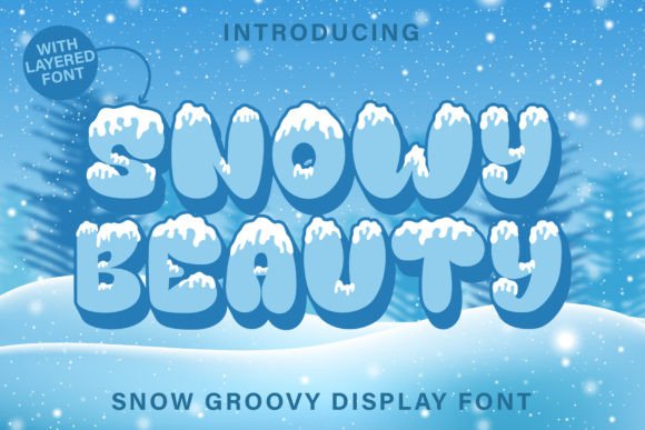 Snowy Beauty: A Groovy Bold Display Font for Winter Campaigns