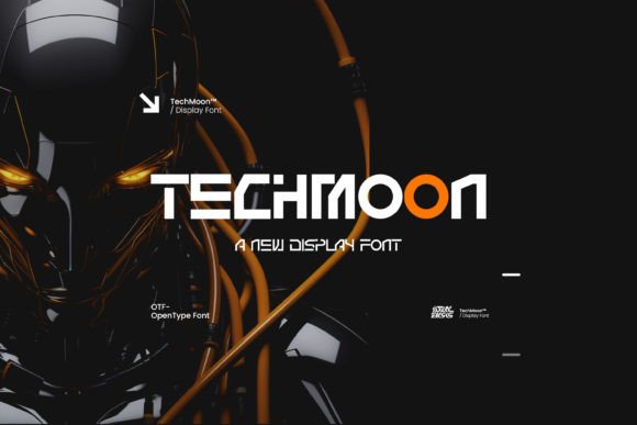 Techmoon: A Futuristic Display Font for Bold Designs