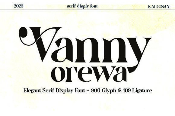 Vanny Orewa Display Font for Handmade Creators